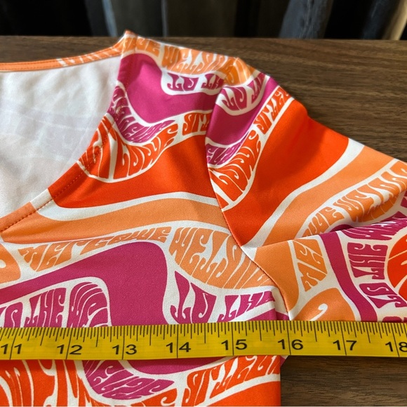 Twik Orange and Purple Patterned Blouse L - Picture 7 of 10